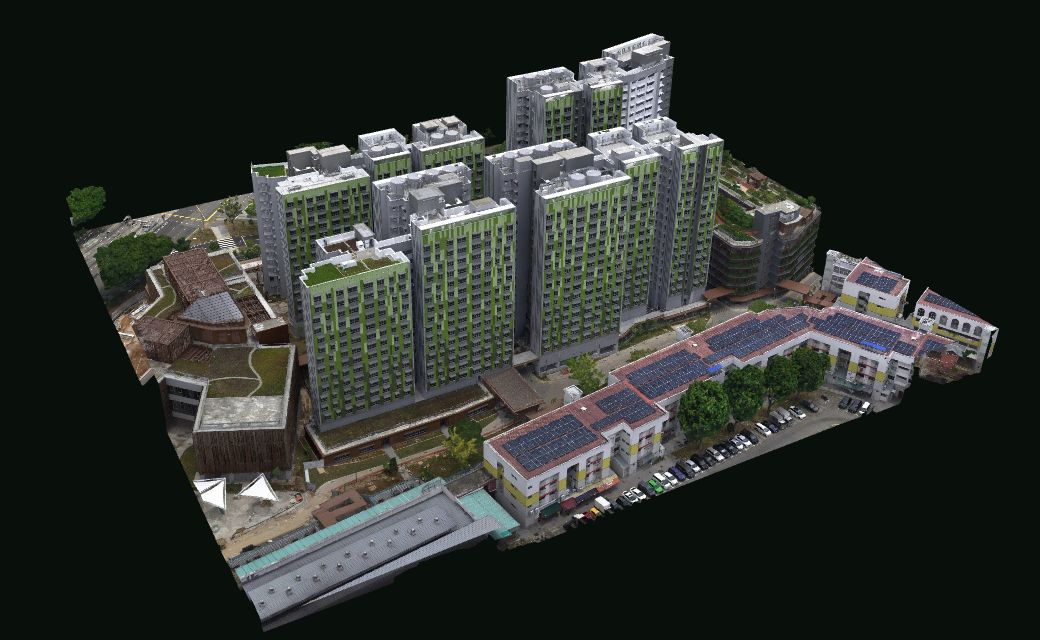 Default view of the 3D mesh model